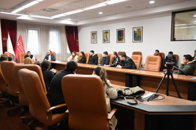 Rector Prof. Dr. Lütfi Sunar met with the students during the Open Hour